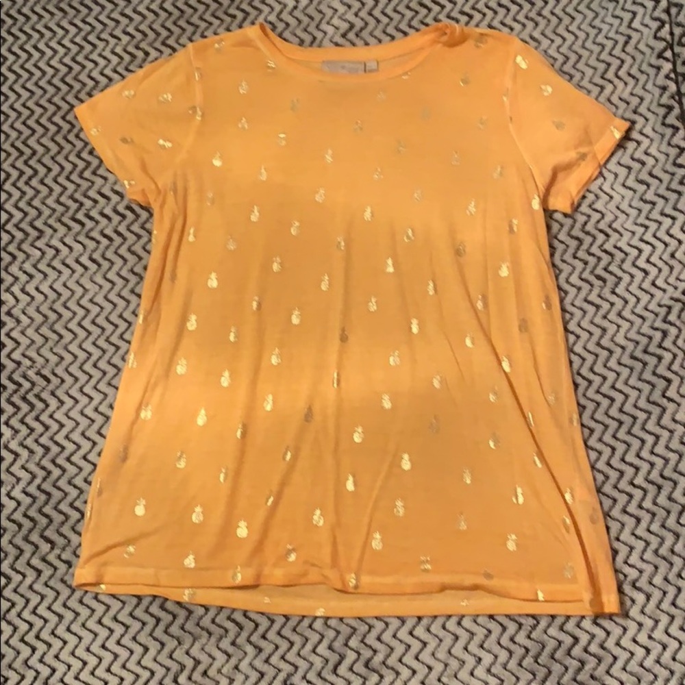 Gold Shirt with Golden Pineapples